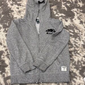 Roots Kids Heather Gray Zip-Up Hoodie